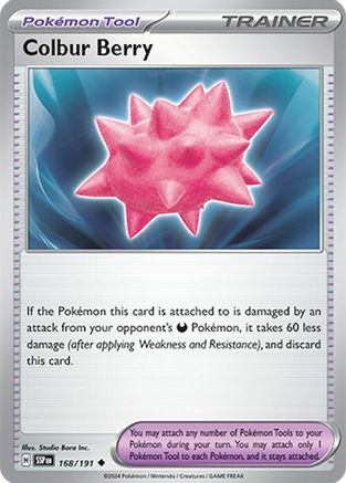 Colbur Berry 168 - Reverse Holofoil SV08 Surging Sparks - Uncommon