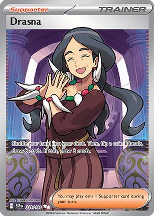 Drasna 231/191 - Holofoil SV08 Surging Sparks - Ultra Rare