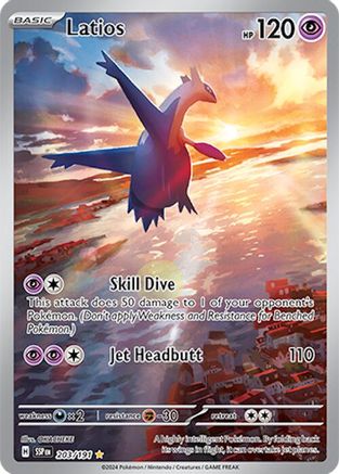 Latios 203/191 - Holofoil SV08 Surging Sparks - Illustration Rare