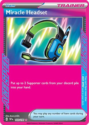 Miracle Headset 183 - Holofoil SV08 Surging Sparks - ACE SPEC Rare