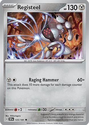 Registeel 125 - Reverse Holofoil SV08 Surging Sparks - Uncommon