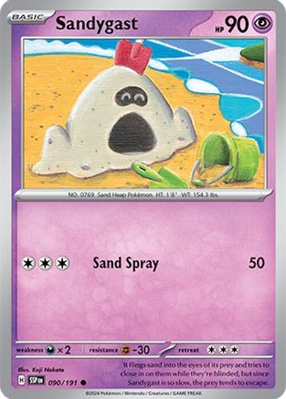 Sandygast 090 - Reverse Holofoil SV08 Surging Sparks - Common