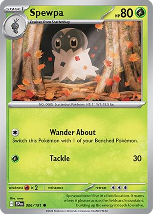 Spewpa 006 - Reverse Holofoil SV08 Surging Sparks - Common