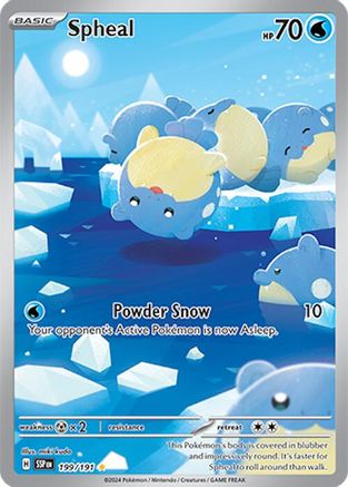 Spheal 199/191 - Holofoil SV08 Surging Sparks - Illustration Rare