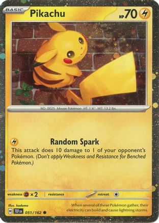 Pikachu (Cosmo Holo) 051/162 - Holofoil Miscellaneous Cards & Products - Promo