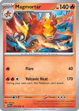 Magmortar (Paldean Fates) 010/091 Deck Exclusives - Rare