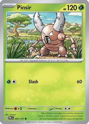 Pinsir 003 - Reverse Holofoil SV Prismatic Evolutions - Common