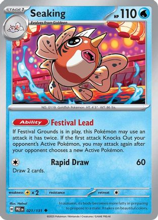 Seaking 021 - Reverse Holofoil SV Prismatic Evolutions - Uncommon