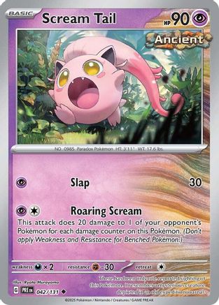 Scream Tail 042 SV Prismatic Evolutions - Uncommon