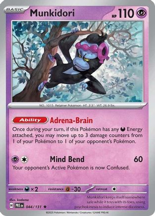 Munkidori 044 - Reverse Holofoil SV Prismatic Evolutions - Rare