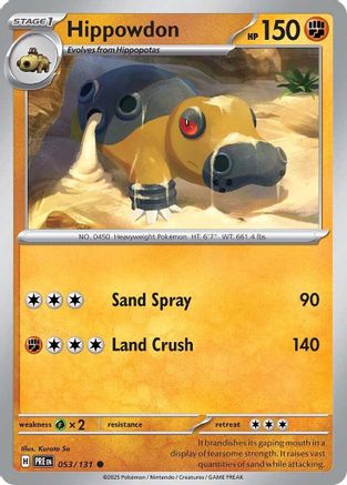 Hippowdon 053 SV Prismatic Evolutions - Common
