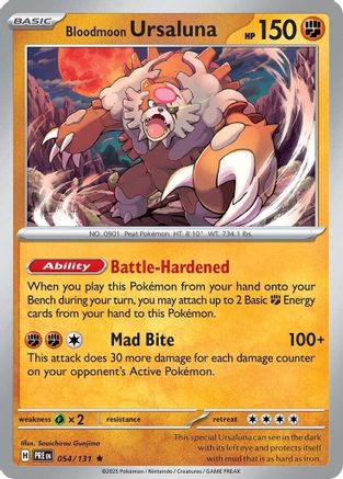 Bloodmoon Ursaluna 054 - Holofoil SV Prismatic Evolutions - Rare