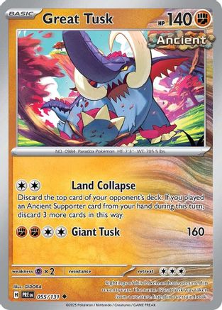 Great Tusk 055 SV Prismatic Evolutions - Uncommon