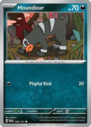 Houndour 062 - Reverse Holofoil SV Prismatic Evolutions - Common