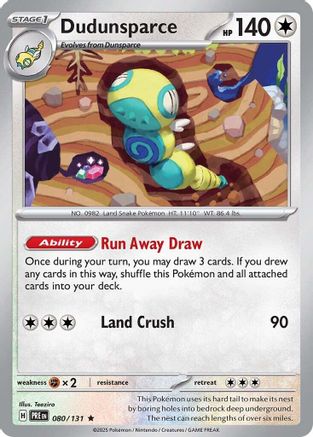 Dudunsparce 080 - Holofoil SV Prismatic Evolutions - Rare