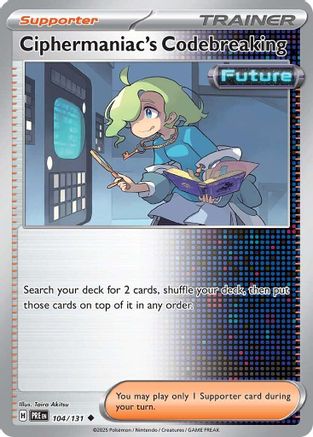 Ciphermaniac's Codebreaking 104 - Reverse Holofoil SV Prismatic Evolutions - Uncommon