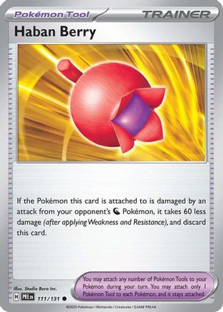 Haban Berry 111 - Reverse Holofoil SV Prismatic Evolutions - Common