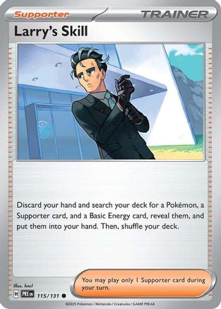 Larry's Skill 115/131 - Reverse Holofoil SV Prismatic Evolutions - Common