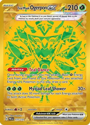 Teal Mask Ogerpon ex 177/131 - Holofoil SV Prismatic Evolutions - Hyper Rare