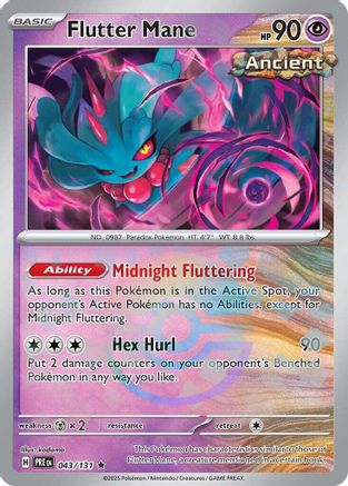 Flutter Mane (Poke Ball Pattern) 043 - Holofoil SV Prismatic Evolutions - Rare