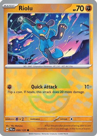 Riolu (Poke Ball Pattern) 050 - Holofoil SV Prismatic Evolutions - Common