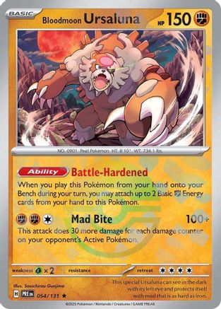 Bloodmoon Ursaluna (Poke Ball Pattern) 054 - Holofoil SV Prismatic Evolutions - Rare