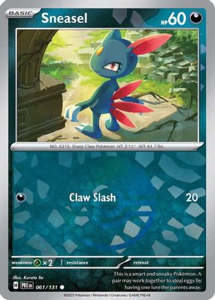Sneasel (Poke Ball Pattern) 061 - Holofoil SV Prismatic Evolutions - Common