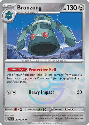 Bronzong (Poke Ball Pattern) 067 - Holofoil SV Prismatic Evolutions - Uncommon