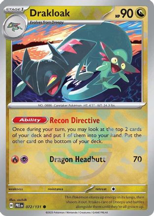 Drakloak (Poke Ball Pattern) 072 - Holofoil SV Prismatic Evolutions - Common