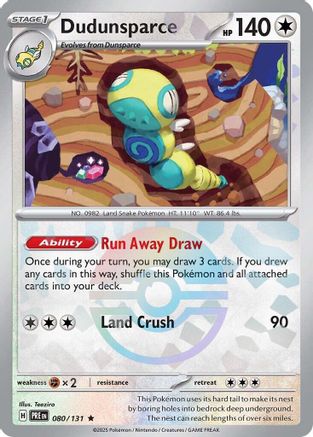 Dudunsparce (Poke Ball Pattern) 080 - Holofoil SV Prismatic Evolutions - Rare