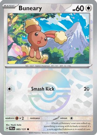 Buneary (Poke Ball Pattern) 083 - Holofoil SV Prismatic Evolutions - Common