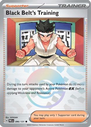 Black Belt's Training (Poke Ball Pattern) 096/131 - Holofoil SV Prismatic Evolutions - Common