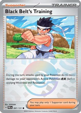 Black Belt's Training (Poke Ball Pattern) 097/131 - Holofoil SV Prismatic Evolutions - Common