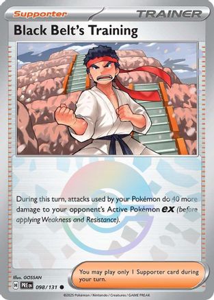 Black Belt's Training (Poke Ball Pattern) 098/131 - Holofoil SV Prismatic Evolutions - Common