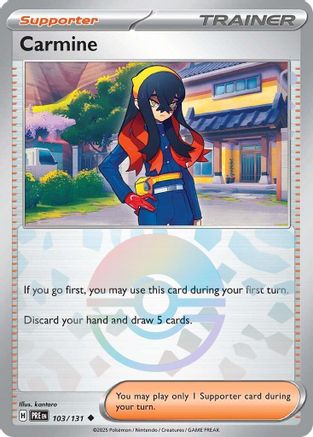 Carmine (Poke Ball Pattern) 103 - Holofoil SV Prismatic Evolutions - Uncommon