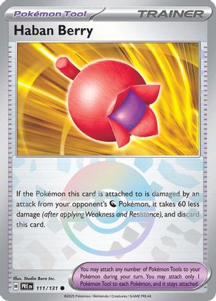 Haban Berry (Poke Ball Pattern) 111 - Holofoil SV Prismatic Evolutions - Common