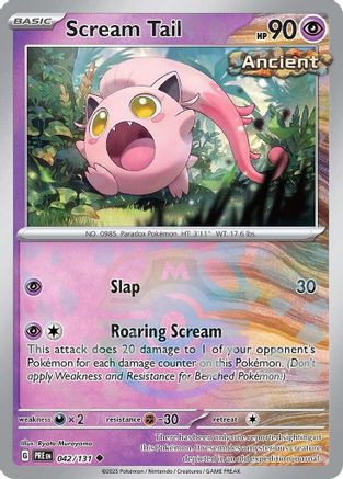 Scream Tail (Master Ball Pattern) 042 - Holofoil SV Prismatic Evolutions - Uncommon