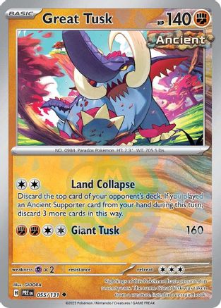 Great Tusk (Master Ball Pattern) 055 - Holofoil SV Prismatic Evolutions - Uncommon
