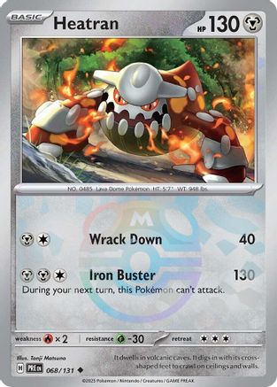 Heatran (Master Ball Pattern) 068 - Holofoil SV Prismatic Evolutions - Uncommon