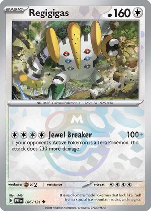 Regigigas (Master Ball Pattern) 086 - Holofoil SV Prismatic Evolutions - Uncommon