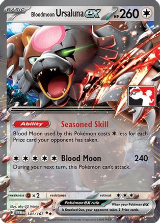 Bloodmoon Ursaluna ex 141 - Holofoil Prize Pack Series Cards - Double Rare
