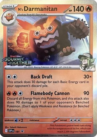 N's Darmanitan (Prerelease) 181 - Holofoil SV Scarlet & Violet Promo Cards - Promo