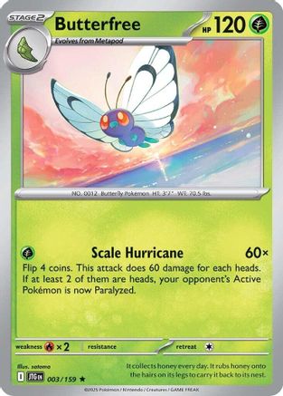 Butterfree 003 - Holofoil SV09 Journey Together - Rare