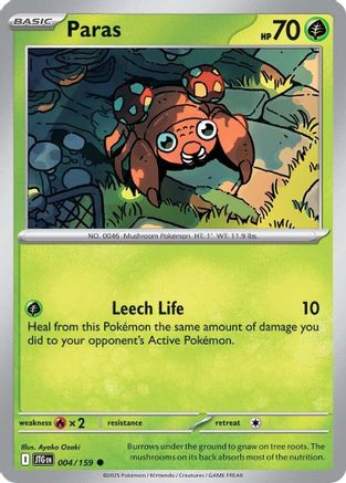 Paras 004 - Reverse Holofoil SV09 Journey Together - Common