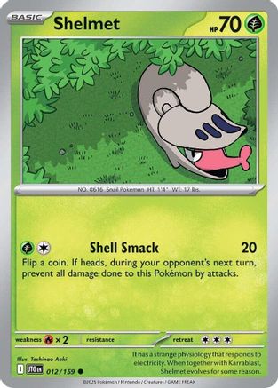Shelmet 012 - Reverse Holofoil SV09 Journey Together - Common