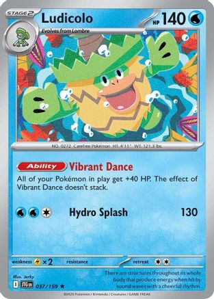 Ludicolo 037 - Holofoil SV09 Journey Together - Rare