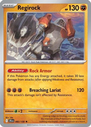 Regirock 082 - Reverse Holofoil SV09 Journey Together - Rare