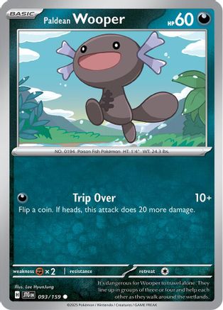 Paldean Wooper 093 - Reverse Holofoil SV09 Journey Together - Common