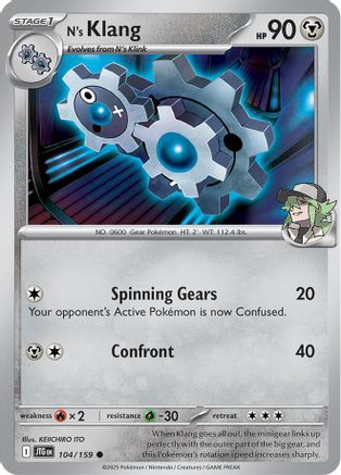 N's Klang 104 - Reverse Holofoil SV09 Journey Together - Common