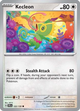 Kecleon 122 - Reverse Holofoil SV09 Journey Together - Common